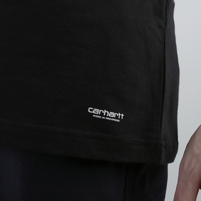 мужская черная футболка Carhartt WIP Standard Crew Neck T-Shirt 2 Pack I020460-black - цена, описание, фото 2